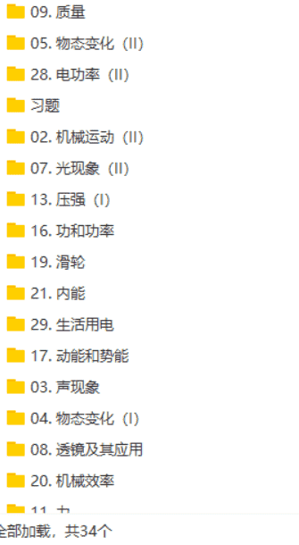 初中物理课程分享