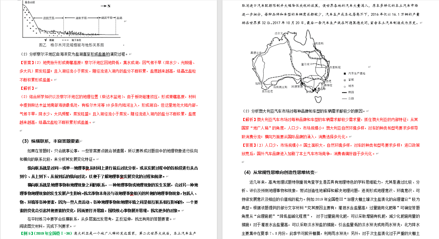 【2020】高考地理综合题答题技巧和时事热点解读