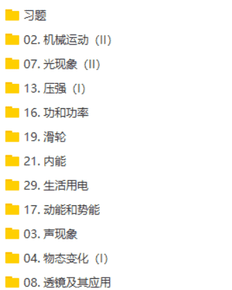 初中物理课程分享