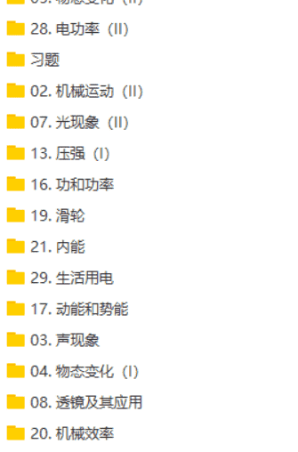 初中物理课程分享